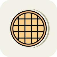 Waffle Vector Icon Design