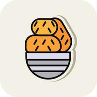 Croquette Vector Icon Design