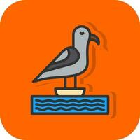 Seagull Vector Icon Design