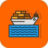 Cargo ship Vector Icon Design