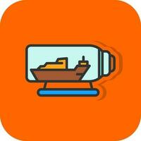 Ship in a bottle Vector Icon Design