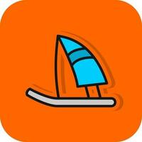 diseño de icono de vector de windsurf