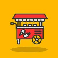 Ice cream cart Vector Icon Design