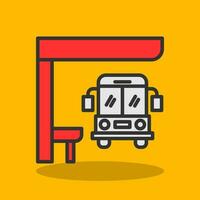 Bus stop Vector Icon Design