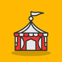 diseño de icono de vector de carpa de circo