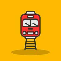 Tram Vector Icon Design