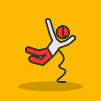 Base jumping Vector Icon Design