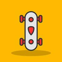 Longboard Vector Icon Design