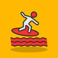 Surfing Vector Icon Design