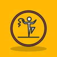 Rythmic gymnastics Vector Icon Design