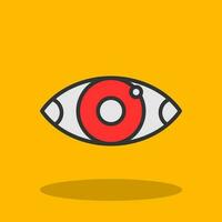 diseño de icono de vector de ojos rojos