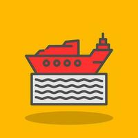 diseño de icono de vector de barco