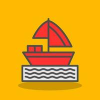 diseño de icono de vector de barco