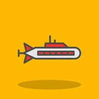 Submarine Vector Icon Design