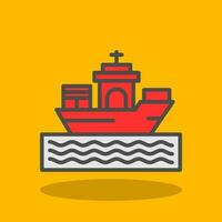 diseño de icono de vector de barco