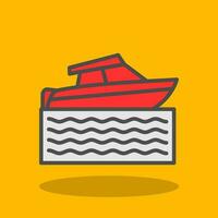 Speed boat Vector Icon Design