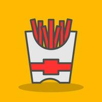 patatas fritas vector icono diseño