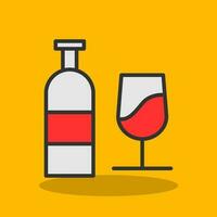 Wine bottle Vector Icon Design