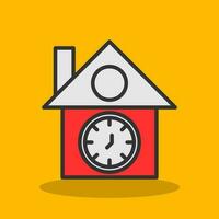 Cuckoo clock Vector Icon Design