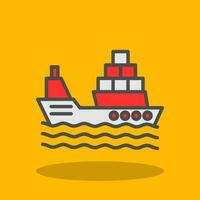 diseño de icono de vector de barco