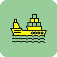 diseño de icono de vector de barco