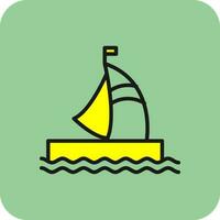 Houseboat Vector Icon Design