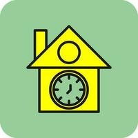 Cuckoo clock Vector Icon Design