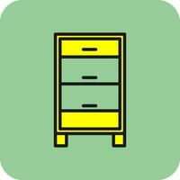 Chest of drawers Vector Icon Design