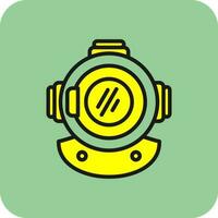 Diving helmet Vector Icon Design