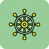 Steering wheel Vector Icon Design