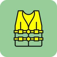 Life vest Vector Icon Design