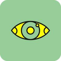 diseño de icono de vector de ojos rojos