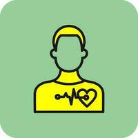 Cardiac arrest Vector Icon Design