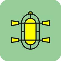 Rafting Vector Icon Design