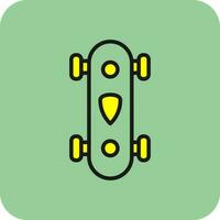 longboard vector icono diseño