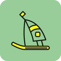 diseño de icono de vector de windsurf