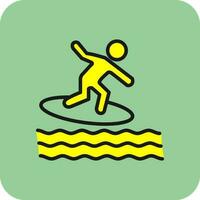 Surfing Vector Icon Design