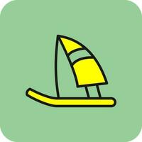 diseño de icono de vector de windsurf