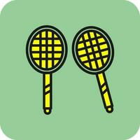 diseño de icono de vector de bádminton