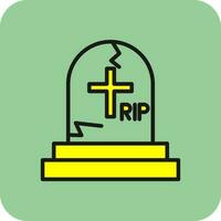 Cemetery Vector Icon Design