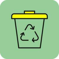 Waste bin Vector Icon Design