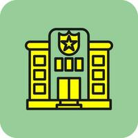 Police station Vector Icon Design