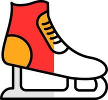 Ice skating Vector Icon Design