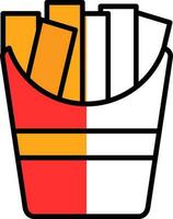 French fries Vector Icon Design