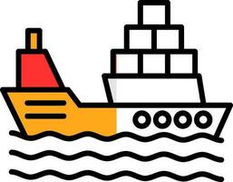 diseño de icono de vector de barco