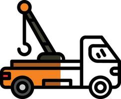 Tow truck Vector Icon Design