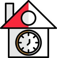 Cuckoo clock Vector Icon Design