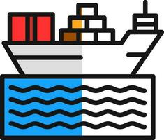 diseño de icono de vector de barco