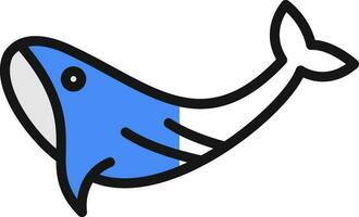 Whale Vector Icon Design