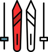 Ski sticks Vector Icon Design